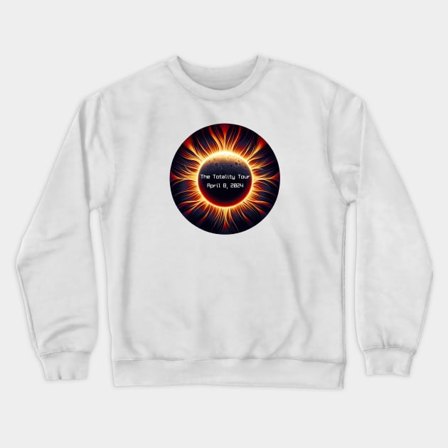 Solar Eclipse Totality Tour 2024 Two-Sided Light Colors Design T-Shirt Crewneck Sweatshirt by ninistreasuretrove